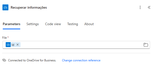 Recuperação de metadados do arquivo
